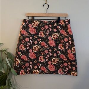 LOFT Floral Patterned Tapestry Skirt
